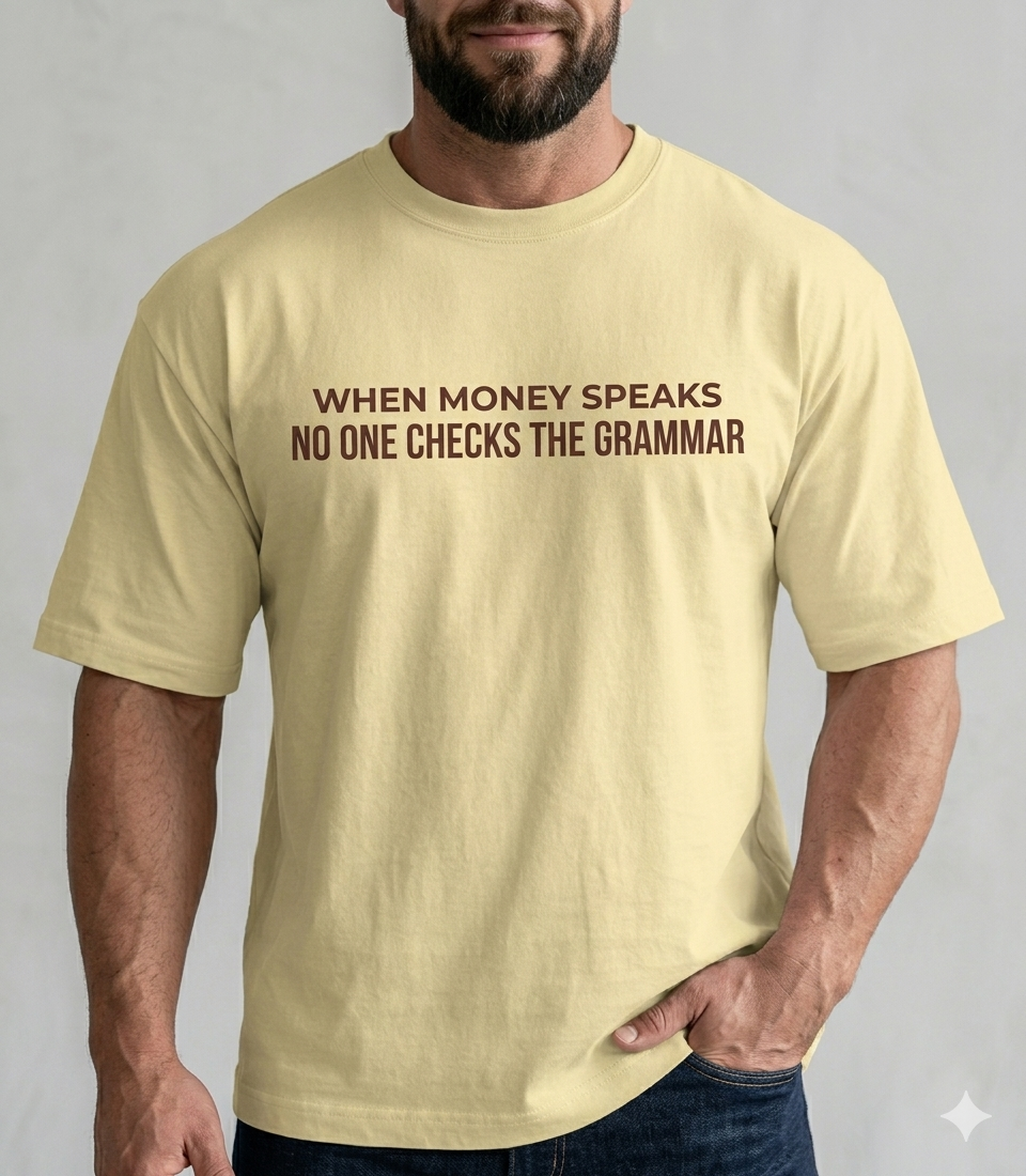 JACKED SOCIETY Money Talks - Unisex Oversized T-Shirt