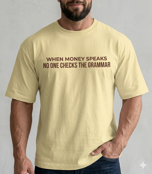 JACKED SOCIETY Money Talks - Unisex Oversized T-Shirt